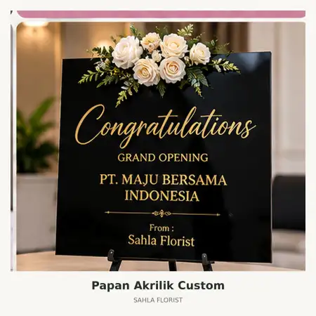 Papan Bunga Akrilik Tambora